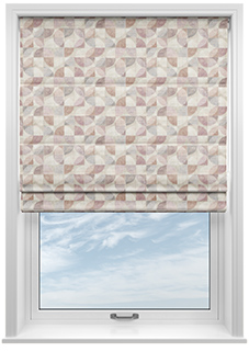 Mosaic Tile, Sweetheart - Roman Blind